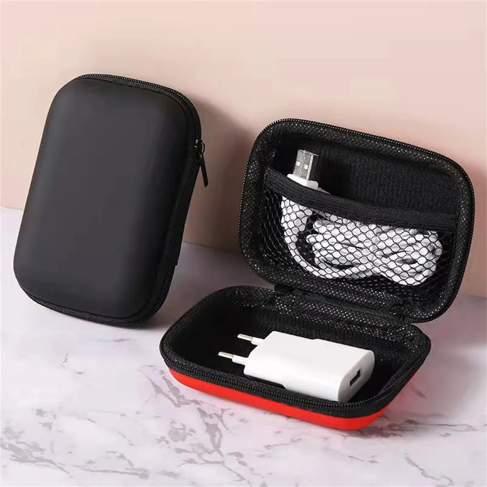 Cable Storage Bag Zipper Case Portable USB Data Cord Charger Plug Earphones Sundries Storage Bag Travel Cable Organizer Storage