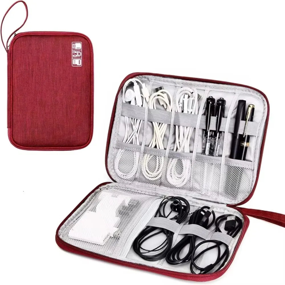 NNBILI Cable Storage Bags System Kit Case USB Charger Data phone Earphone Wire Pen Power Bank Digital Gadget Devices