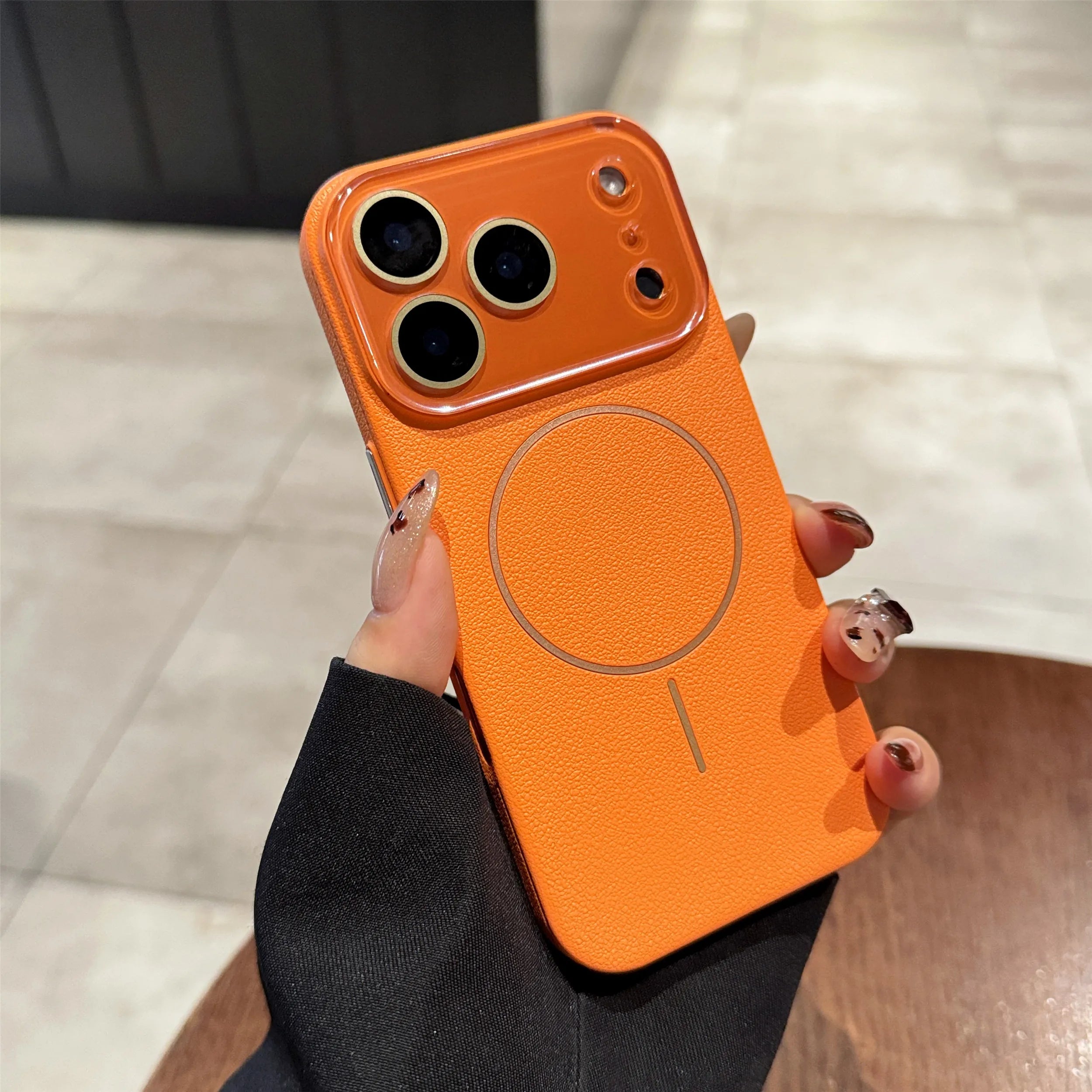 Luxury Magnetic Leather Phone Case For iPhone 17 16 15 14 13 12 11 Pro Max Plus Wireless Charging 17 Pro Camera Protection Cover
