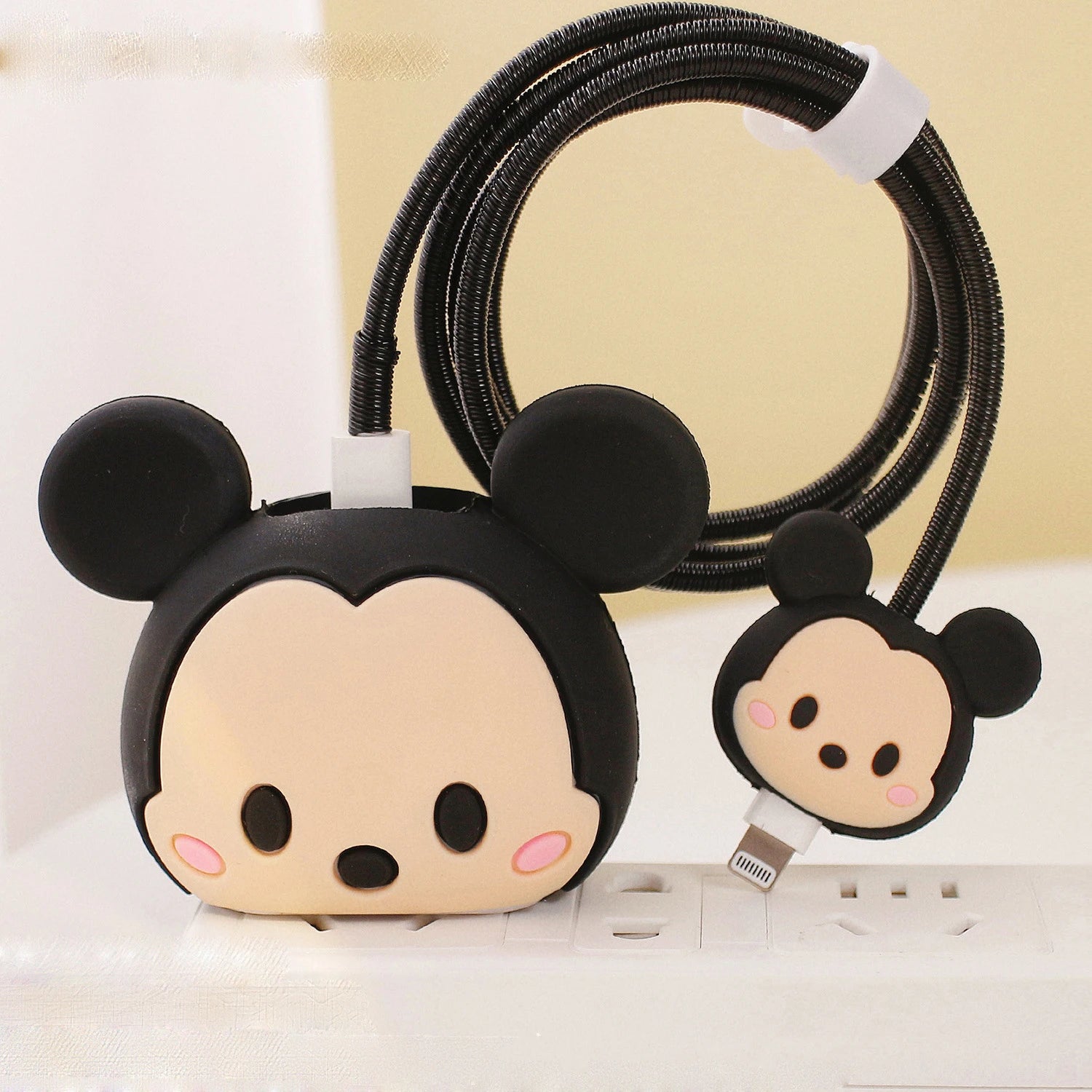 4Pcs Set Cable Protector Cover Case for iPhone/iPad 18W/20W Charger,Cute Cartoon Cable Management Holder Phone Wire Organizer