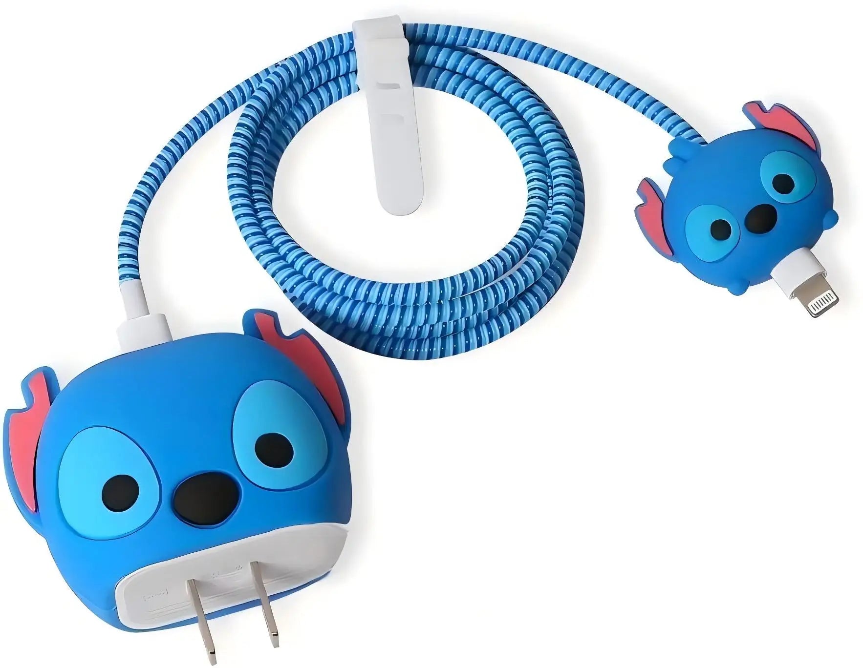 Kawaii 3D Cartoon Charger Case with Cable Protector for iPhone 20W USB-C Adapter, Cute Cow Design Protective Cover