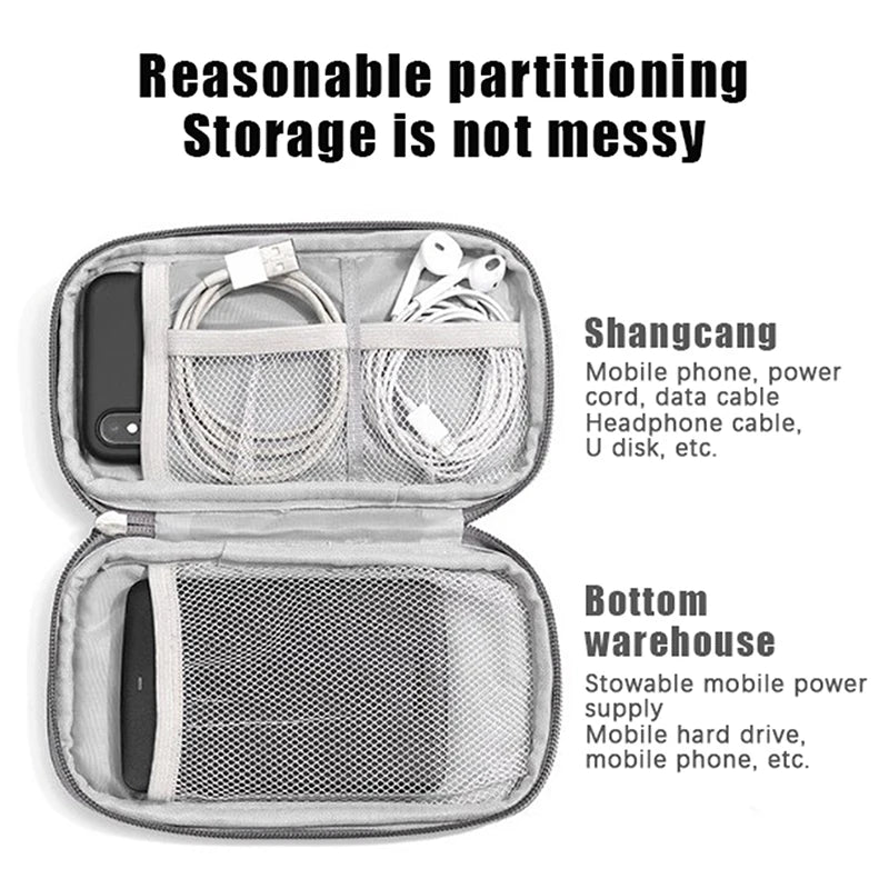 1PC Portable Cable Organizer Storage Bag For Power Bank Digital Cable Case Earphone Earphone Holder Case Headset Charging Box