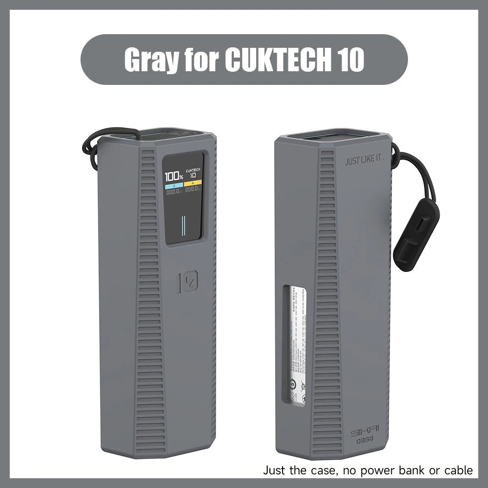 Silicone Cases Power Bank Protective Cover For CUKTECH No. 10 Charger 0.5m Data Charging Cable SIM IF PIN slot Storage Bag