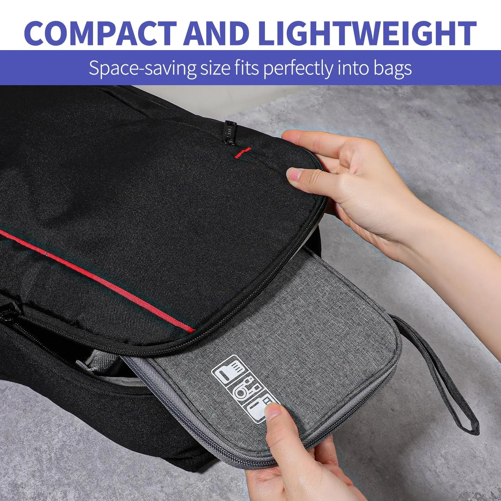 Portable Cable Storage Bag Electronics Cord Organizer Travel Case Multifunctional Digital Accessories Pouch Cable Organizer Bag