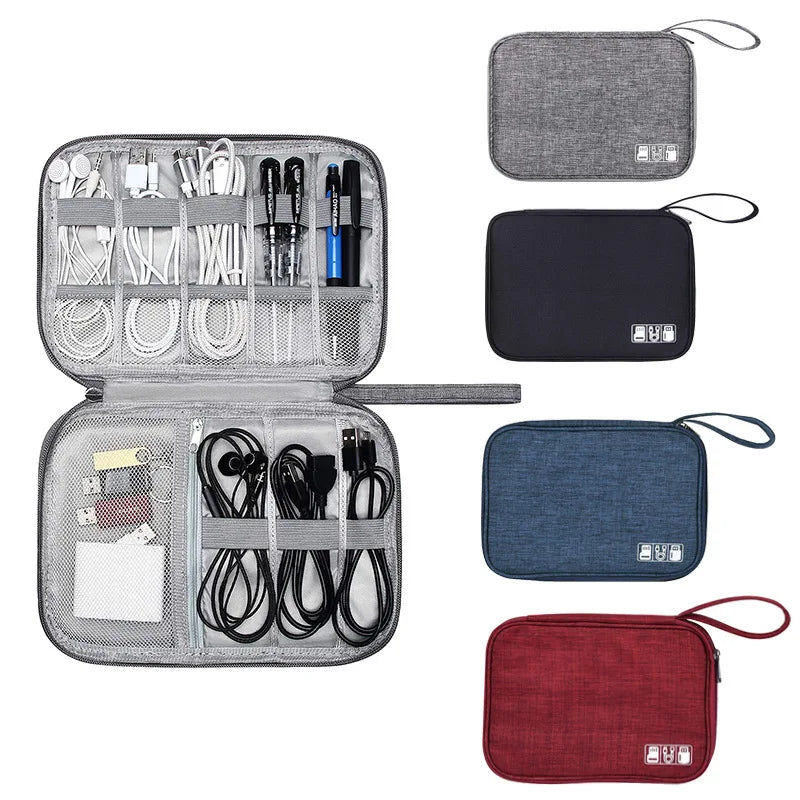 NNBILI Cable Storage Bags System Kit Case USB Charger Data phone Earphone Wire Pen Power Bank Digital Gadget Devices