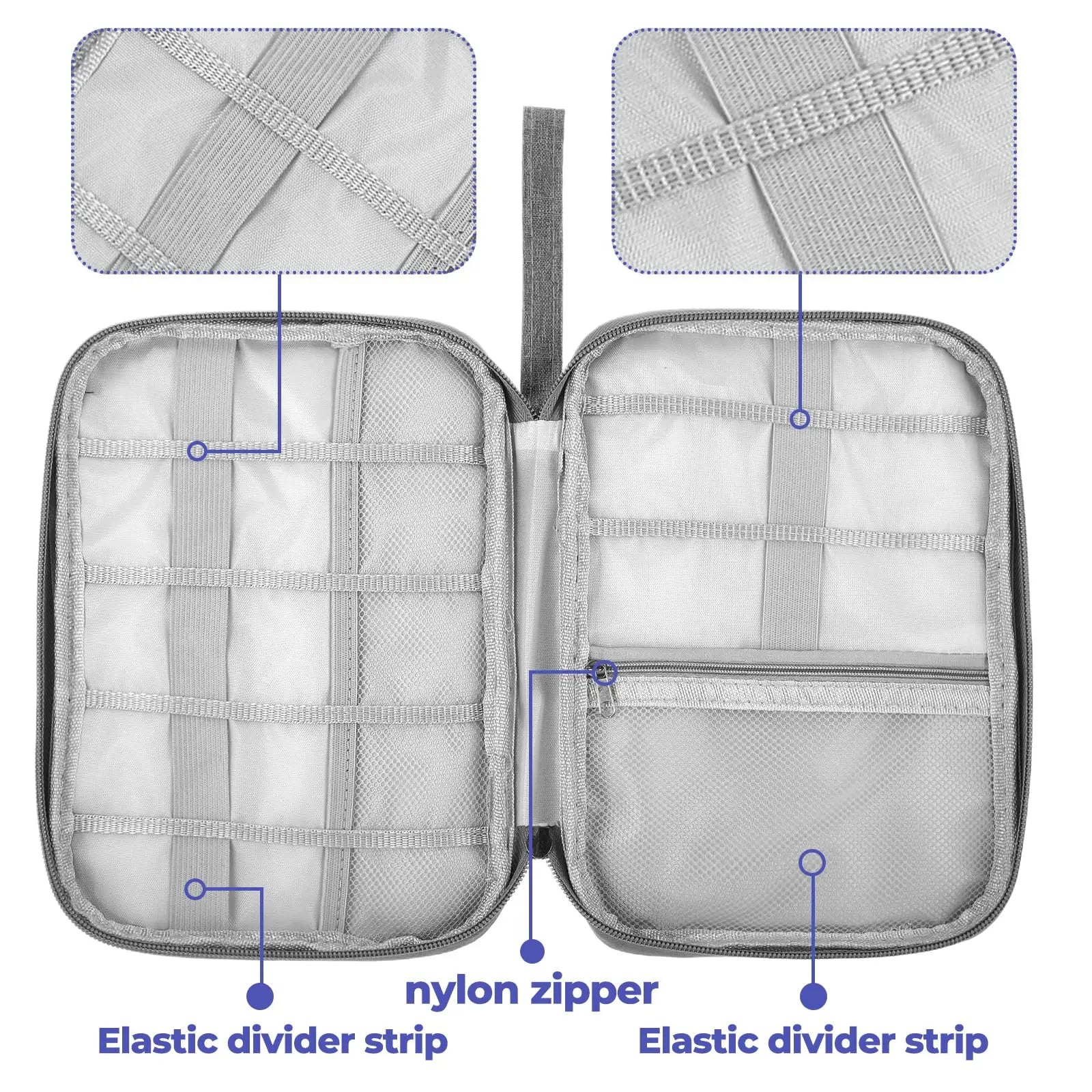 Portable Cable Storage Bag Electronics Cord Organizer Travel Case Multifunctional Digital Accessories Pouch Cable Organizer Bag
