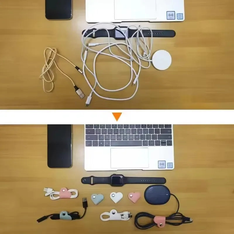 10/5/1 Pcs Charge Cable Protectors Travel Data Cord Clip Decoration Earphone Charging Cables Storage Buckle Cable Organizer