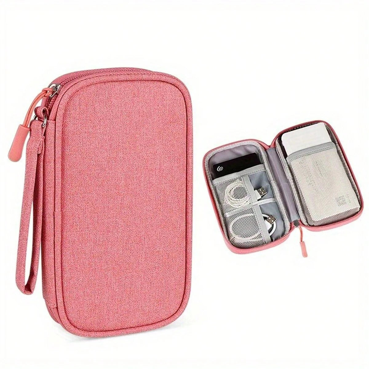 Compact Multi-Functional Travel Data Cable Organizer - Durable Cable, Charger And Accessory Case