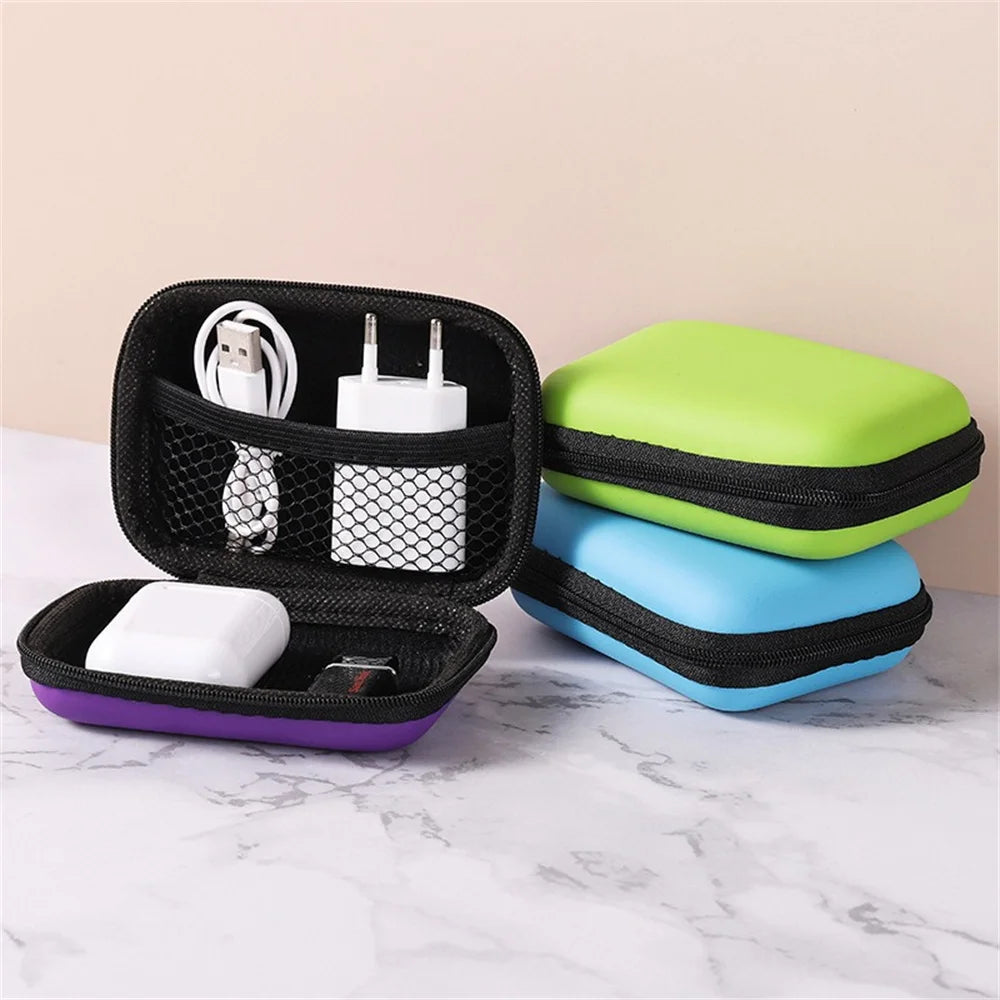 Cable Storage Bag Zipper Case Portable USB Data Cord Charger Plug Earphones Sundries Storage Bag Travel Cable Organizer Storage