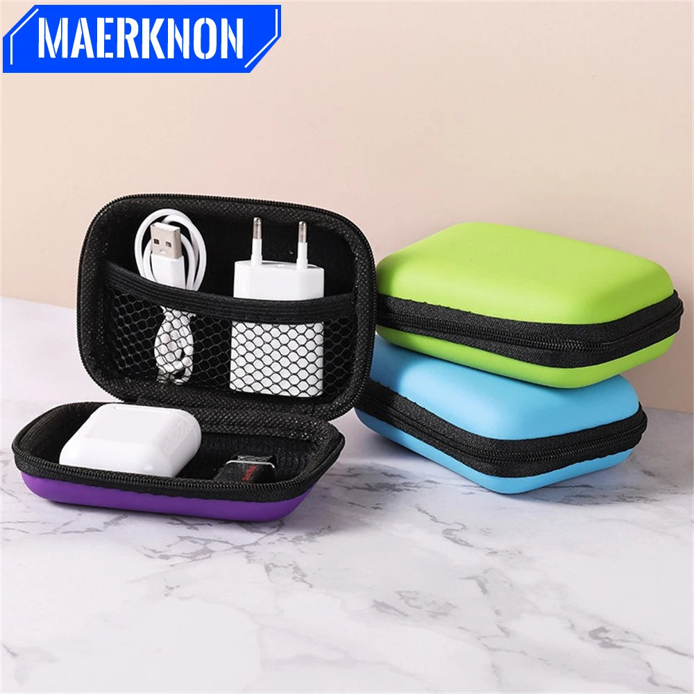 Cable Storage Bag Zipper Case Portable USB Data Cord Charger Plug Earphones Sundries Storage Bag Travel Cable Organizer Storage