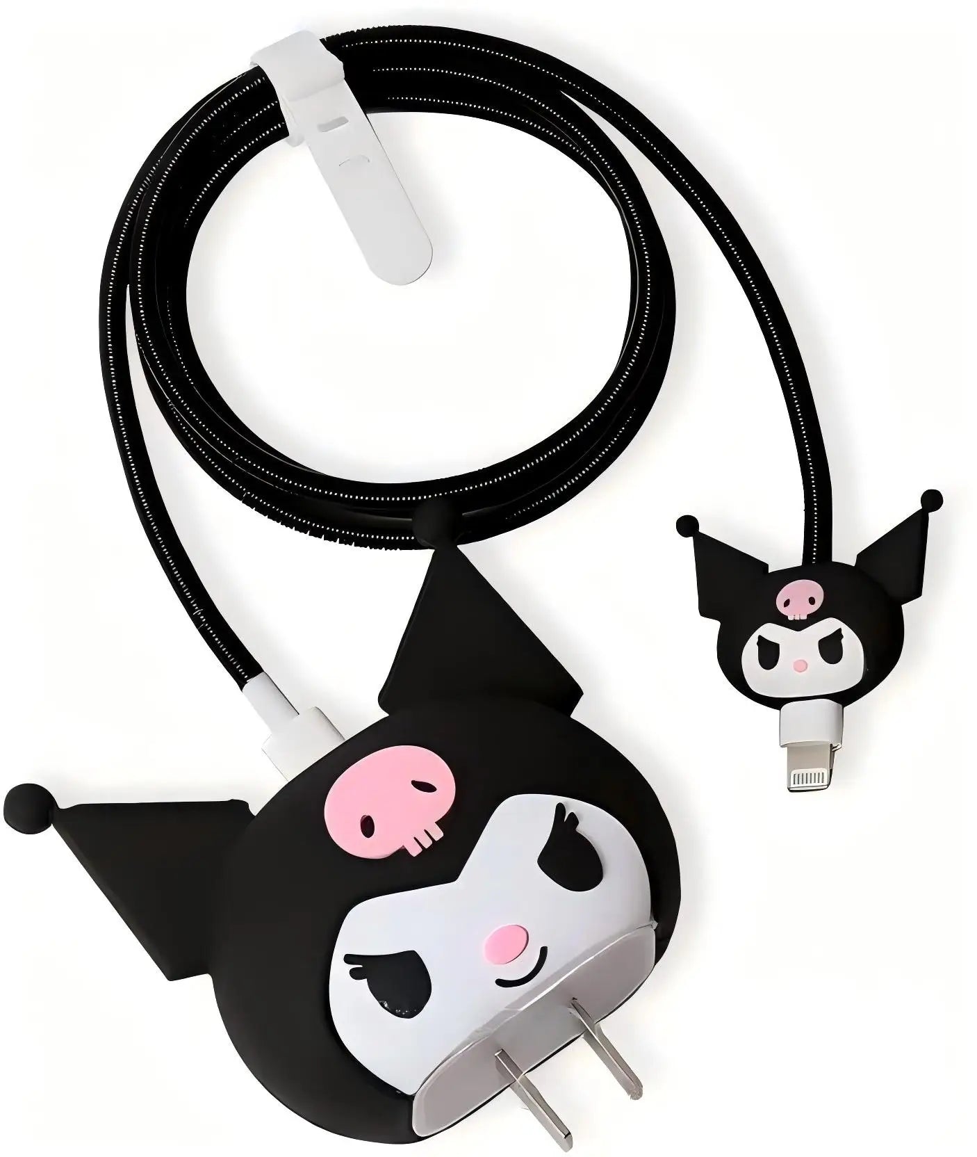 Kawaii 3D Cartoon Charger Case with Cable Protector for iPhone 20W USB-C Adapter, Cute Cow Design Protective Cover