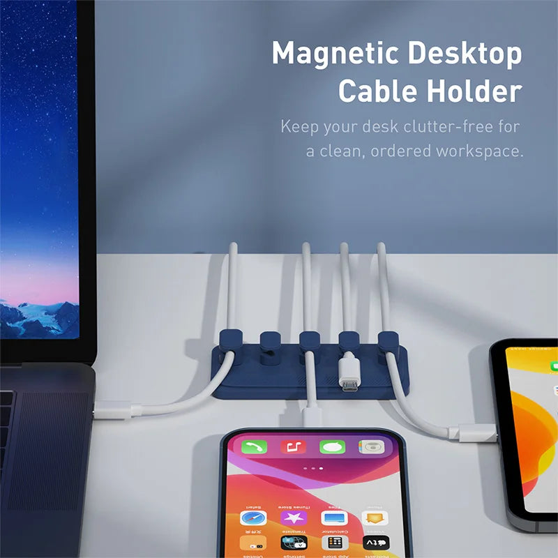 Magnetischer Kabelhalter für saubere Schreibtische