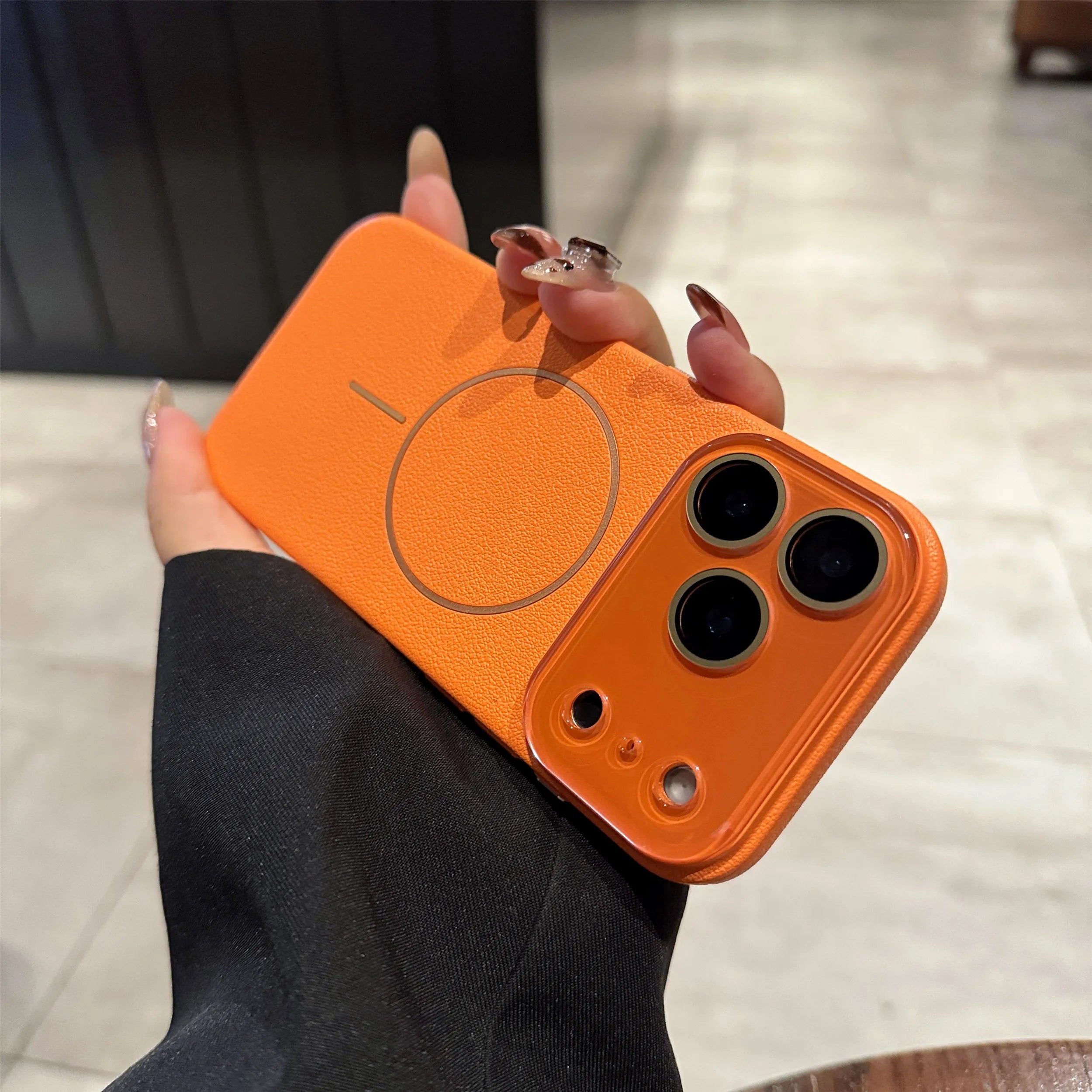 Luxury Magnetic Leather Phone Case For iPhone 17 16 15 14 13 12 11 Pro Max Plus Wireless Charging 17 Pro Camera Protection Cover